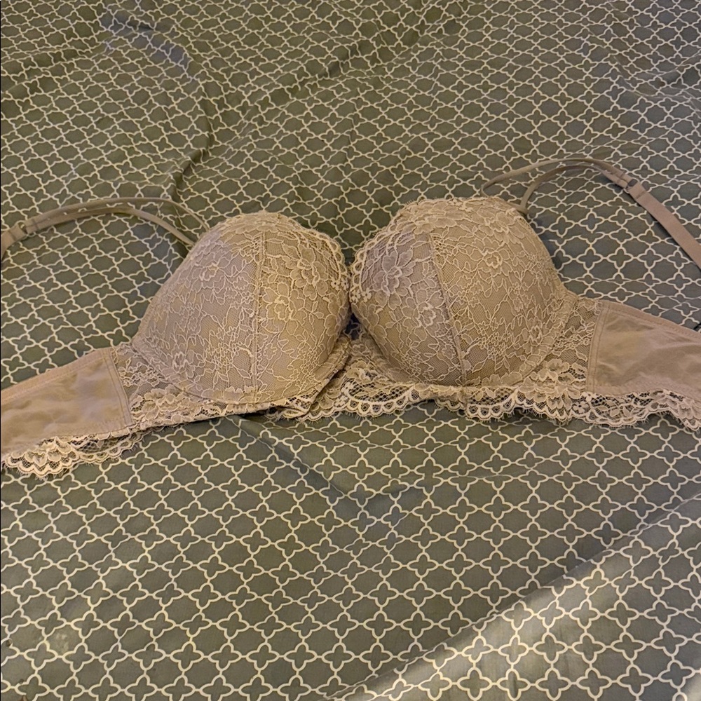 H&M Lace Underwire Bra - Beige
